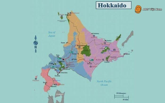 Bản đồ đảo Hokkaido