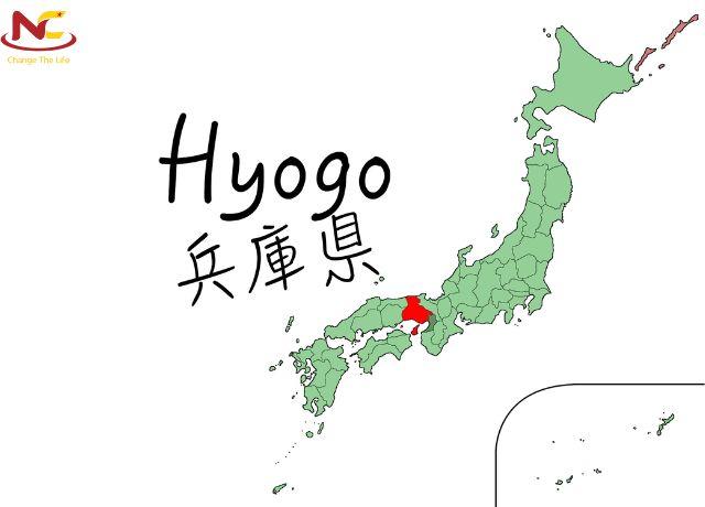 bản đồ tỉnh hyogo nhật bản